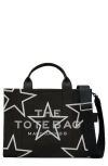 Marc Jacobs Structured Black Handbag With Star Motif And Versatile Strap In Black