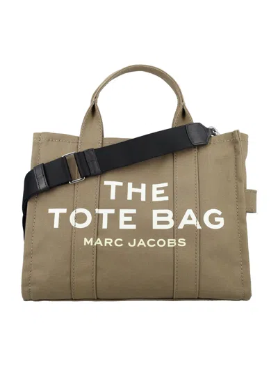 Marc Jacobs The Medium Canvas Tote Handbag - A Modern Essential In Slate Green