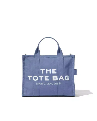 Marc Jacobs The Medium Canvas Tote Handbag In Blue Shadow