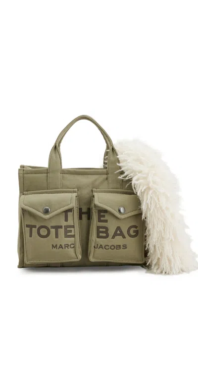 Marc Jacobs The Medium Cargo Canvas Tote Bag Utility Khaki