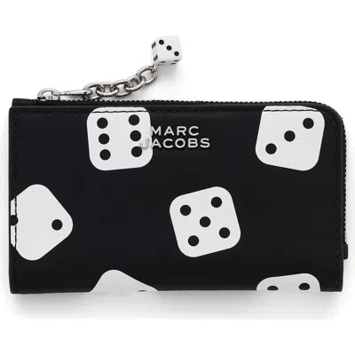 Marc Jacobs The Medium Flat Leather Wallet In Black