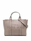 Marc Jacobs The Tote Bag Medium Grey Shoulder Bag With Logo In Grainy Leather Woman  In Grey