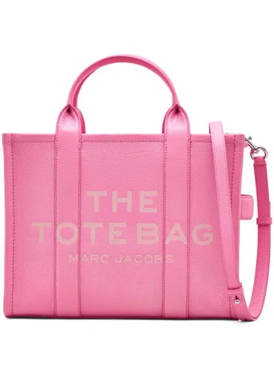 Marc Jacobs The Medium Leather Tote Bag In Petal Pink