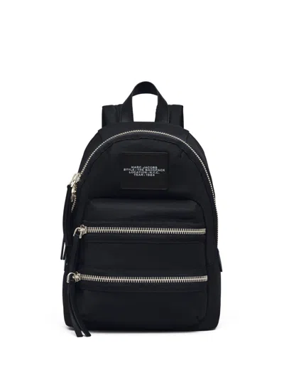 Marc Jacobs The Medium Logo-appliqué Backpack In Black