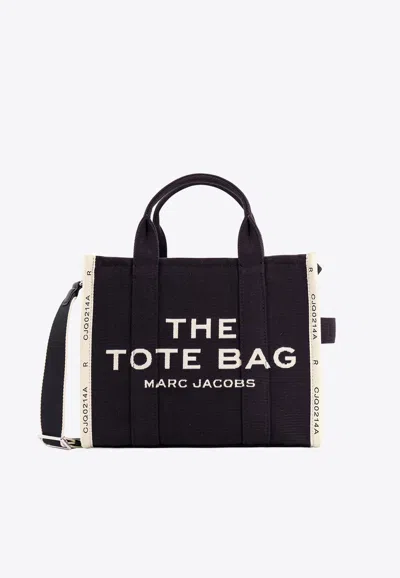 Marc Jacobs The Medium Logo Jacquard Tote Bag In Black