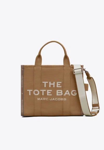 Marc Jacobs The Medium Logo-jacquard Tote Bag In Brown