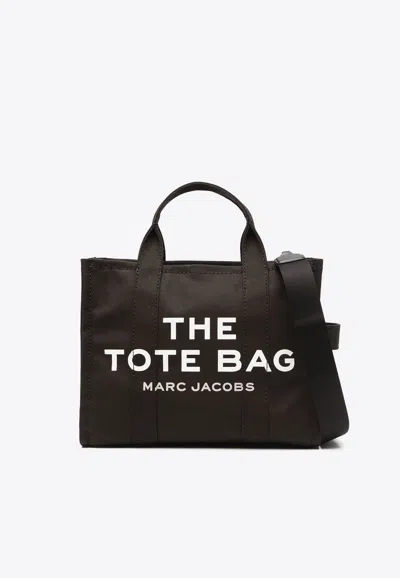 Marc Jacobs The Medium Logo Print Tote Bag In Black