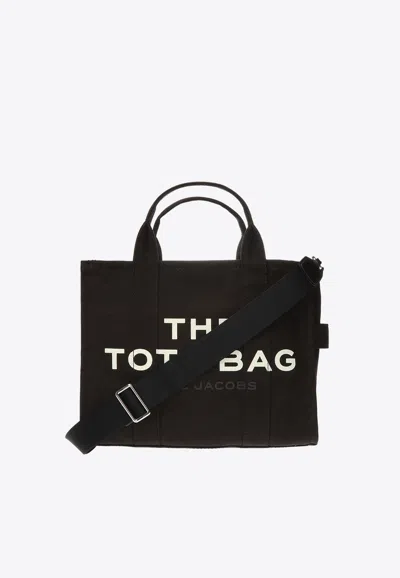 Marc Jacobs The Medium Logo Print Tote Bag In Black