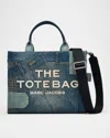 Marc Jacobs The Deconstructed Denim Medium Tote Bag In Indigo Multi