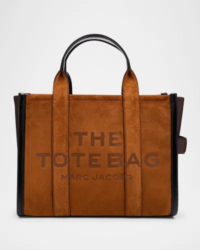 Marc Jacobs The Medium Suede & Leather Tote Bag In Brown