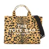 Marc Jacobs The Cheetah Canvas Medium Black Multi Tote Bag