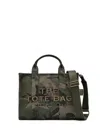 Marc Jacobs Khaki Cotton Camouflage Tote Bag With Adjustable Strap