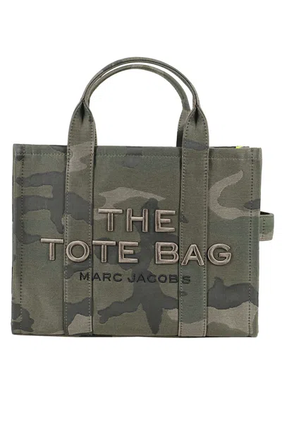 Marc Jacobs The Camo Jacquard Medium Tote Handbag In Green
