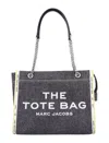 Marc Jacobs The Denim Chain Medium Tote Bag In Black