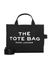 Marc Jacobs 'the Medium Tote' Black Tote Bag With Contrasting Logo Embroidery In Black