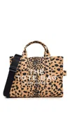 Marc Jacobs The Medium Cheetah Canvas Tote Bag In Black Multi
