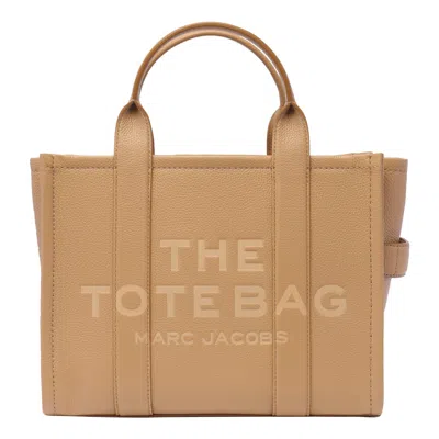 Marc Jacobs The Leather Medium Tote Bag In Cammello