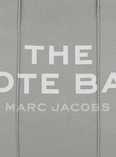 Marc Jacobs Grey Canvas Medium Tote Handbag