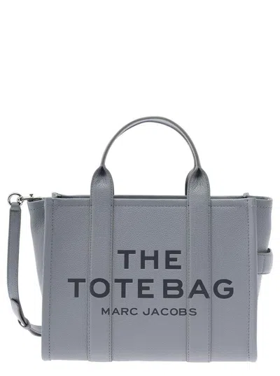 Marc Jacobs 'the Medium Tote Bag' Grey Shoulder Bag With Logo