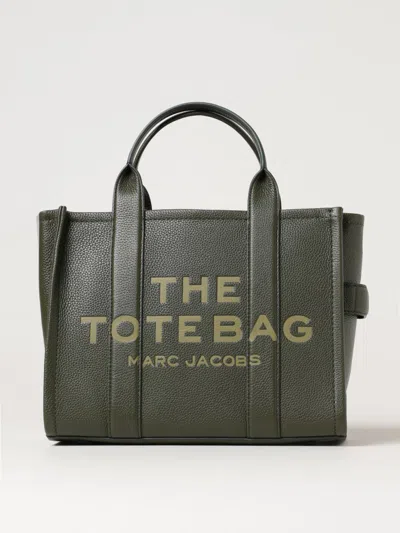 Marc Jacobs The Medium Tote Bag In Grained Leather In Green