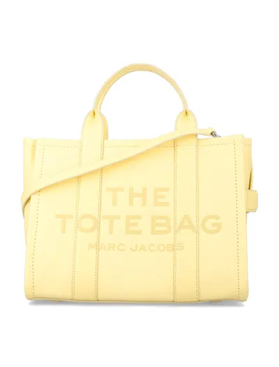 Marc Jacobs The Medium Tote Bag In Leather In Yellow