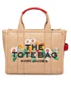 Marc Jacobs The Medium Tote Bag In Raffia With Embroidery