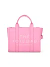Marc Jacobs The Leather Medium Tote Bag Ribbon Pink In Petal Pink
