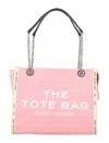 Marc Jacobs "the Denim Chain Crossbody" Tote Bag In Ribbon Rose