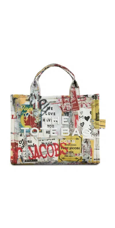 Marc Jacobs Medium The Pop Americana Canvas Tote Bag In Multi