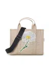 Marc Jacobs The Daisy Script Canvas Medium Tote Bag In Multi