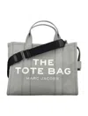 Marc Jacobs Medium Logo Canvas Tote Bag In Wolf Grey