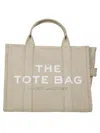 Marc Jacobs The Leather Medium Tote In Beige