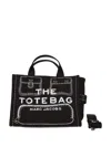 Marc Jacobs The Trompe Loeil Cargo Canvas Medium Tote Bag In Black