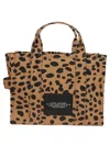 Marc Jacobs Structured Leopard Print Tote Bag In Black Multi