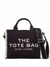 Marc Jacobs 'the Medium Tote' Black Tote Bag With Contrasting Logo Embroidery