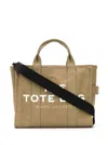 Marc Jacobs The Medium Tote Brown Tote Bag With Logo Lettering On The Front In Cotton Woman In Neutral