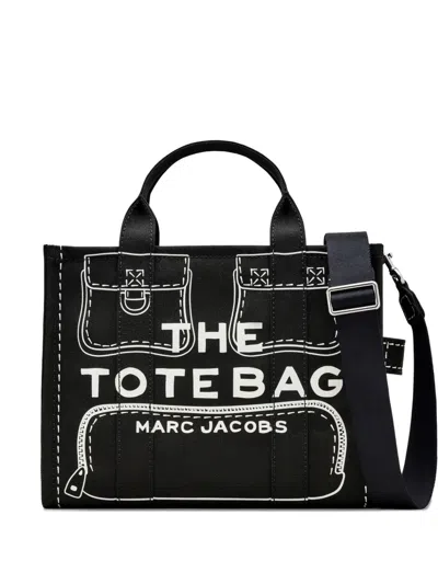 Marc Jacobs The Medium Tote Cotton Tote Bag In Black