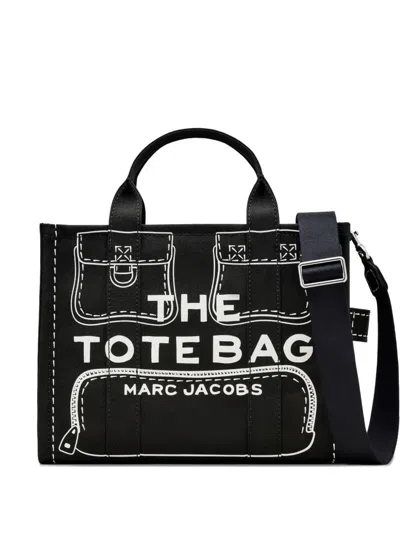 Marc Jacobs The Medium Tote Cotton Tote Bag In Black