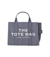Marc Jacobs The Medium Tote Denim Blue Handbag In Gray