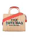 Marc Jacobs Medium Tote Embroidery Daisy Raffia In Beige