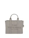 Marc Jacobs The Leather Medium Tote Bag In Gray