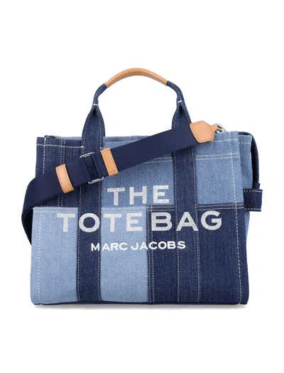 Marc Jacobs The Medium Tote Patchwork Denim Bag In Blue