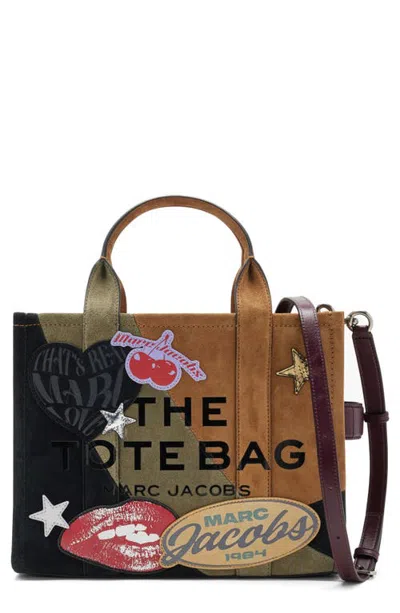 Marc Jacobs The Medium Tote Stamp Patchwork Leather Tote In Glazed Ginger Multi