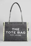 Marc Jacobs The Denim Chain Medium Tote Bag In Black