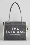 Marc Jacobs The Denim Chain Medium Tote Bag In Black