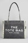Marc Jacobs The Denim Chain Medium Tote Bag In Black