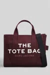 Marc Jacobs The Medium Tote Tote In Bordeaux Cotton In Burgundy