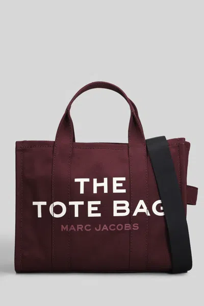 Marc Jacobs The Medium Tote Tote In Bordeaux Cotton In Burgundy