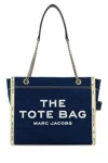 Marc Jacobs The Medium Tote In Blue Denim With Embroidered Logo