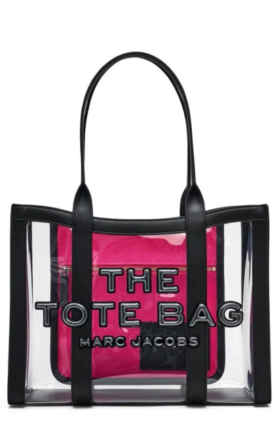 Marc Jacobs The Medium Transparent Tote In Black